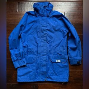 Vintage 90s MEC Gore-Tex Mountain Parka Shell Jacket Blue - Medium